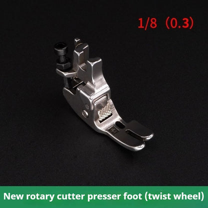 1141★  Newly upgraded with knife car roller presser foot 1/8 anti-eating cloth rush cloth knife car presser foot leather leather jacket thin and thick universal★