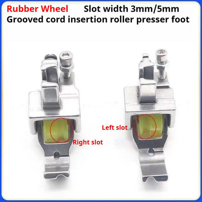 1594★  Flat car new with groove inlay rope roller presser foot pull rope bag rope wheel presser foot P69 new curtain inlay tool★