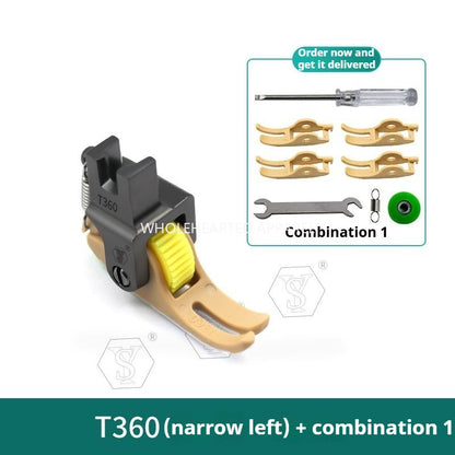 1070★  Unilateral T361/T360 Unilateral narrow roller presser foot half side small upper zipper pressing line multi-purpose★