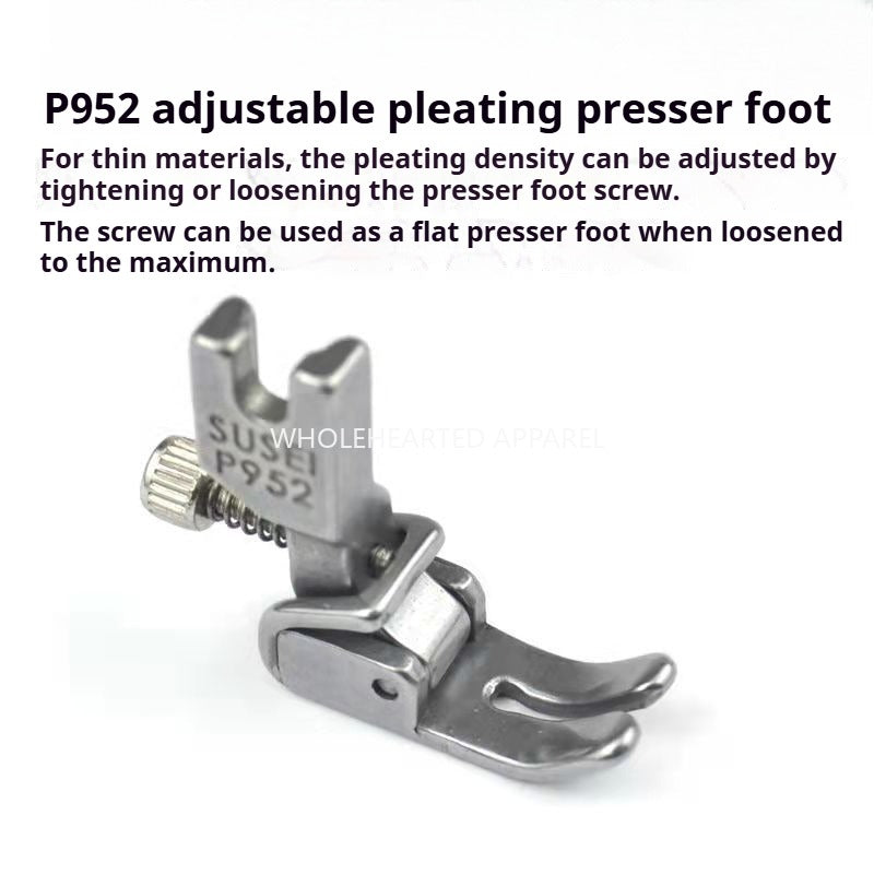 1125★  Sewing machine shrink and fold patchwork presser foot computer flat car wrinkle pumping wrinkle pleated P5W two-layer seam upper flat and lower wrinkle★
