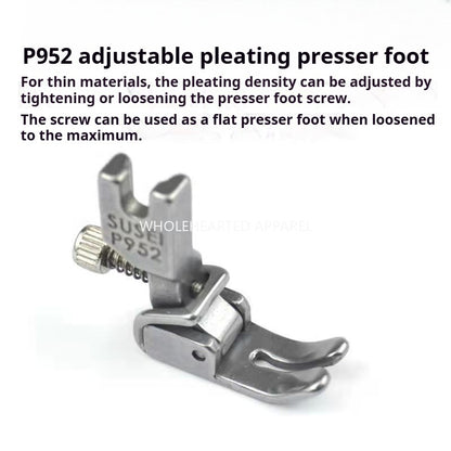 1125★  Sewing machine shrink and fold patchwork presser foot computer flat car wrinkle pumping wrinkle pleated P5W two-layer seam upper flat and lower wrinkle★
