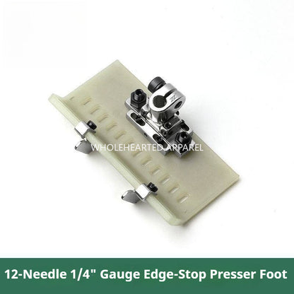 1793★ Adjustable 12/13 Needle Sewing Machine Presser Foot with Edge Guide for Waistband and Elastic, Teflon Foot★