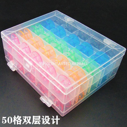 1865★ Colorful Plastic Bobbins with Storage Box for Domestic Electric Sewing Machines★
