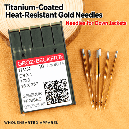 1144★ Deutsche Goldnadel DB * 1 Groz Nadel Flachwagen Nadel hitzebeständige Titan Daunenjacke Goldnadel★