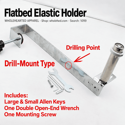 1099★ New Computerized Flatbed Sewing Machine Elastic Holder for Cuffs and Hems.