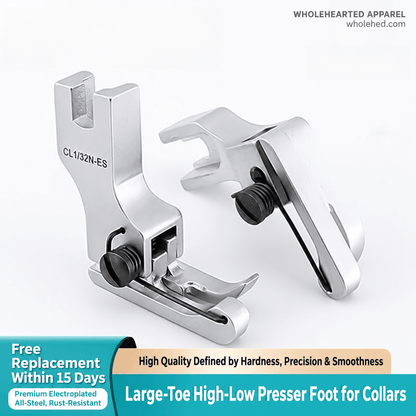 1137★ Prensatelas de acero galvanizado de altura regulable para costura de cuellos y bordes de 0,1/0,2 cm para máquina de coser.