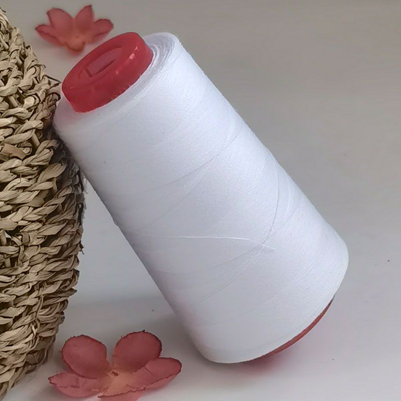 3053  Thread 402 Sewing Thread Household High Speed Thread Sewing Machine Pagoda Polyester Flat Car Large Roll Black and White Color