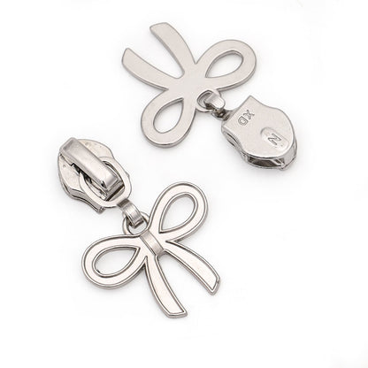 3105  Zipper No. 5 nylon platinum hook with bow pull tab zinc alloy luggage clothing home textile nylon zipper suitable