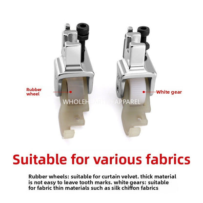 1617★  New flat car A10 pull cylinder special presser foot roller plastic presser foot hemming device wheel Teflon baseplate
