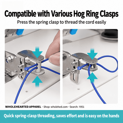 1951★ Adjustable-Height Stainless Steel Cord Lock Threading Tool for Clothing Drawstrings