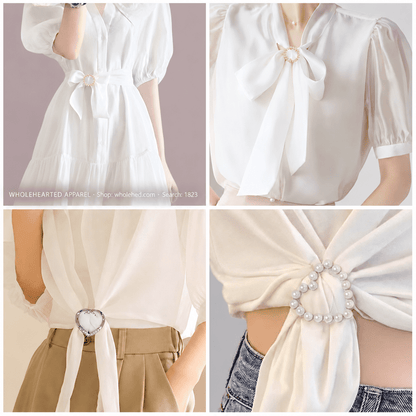 1823★ Boucle noueuse multifonctionnelle pour t-shirts et chemisiers, clip de cintrage à la taille pour styles courts