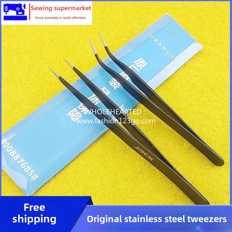 1279★ [Instalación original de fábrica] Pinzas antiestáticas de acero inoxidable Herramientas de costura Pinzas Pinzas antideslizantes engrosadas y puntiagudas