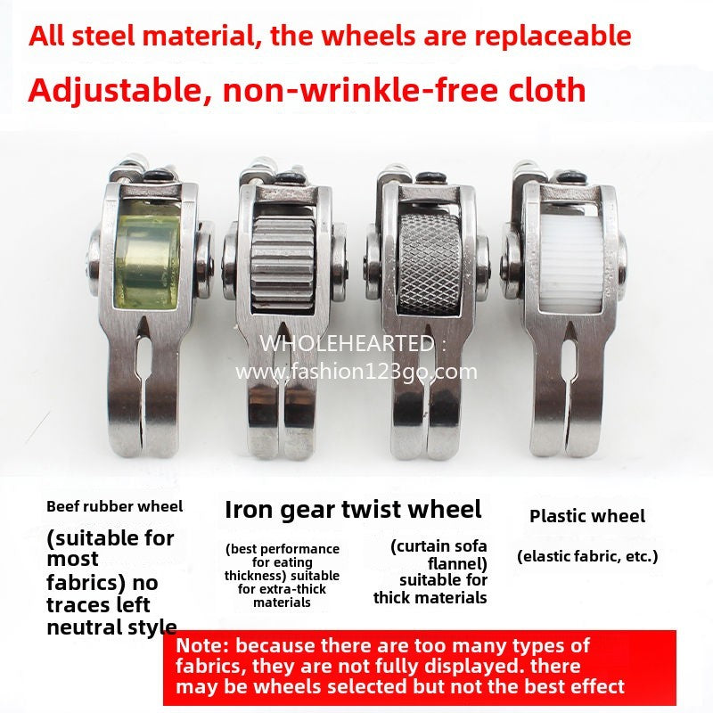 1142★  New eighth-generation roller presser foot flat car thin and thick material multi-functional adjustable down jacket curtain leather roller presser foot