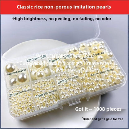 1584★  Boutique high-brightness non-porous imitation pearl mixed New Year's jewelry accessories pearl DIY material handmade beaded loose beads