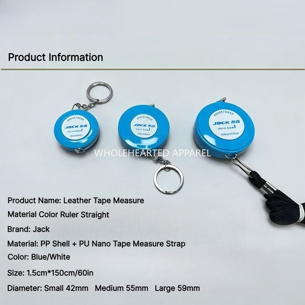 1918★ JACK Mini Auto-Lock Retractable Measuring Tape, Portable Soft Tape in Multiple Sizes.