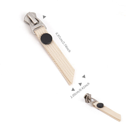 3109  Zipper No. 5 metal positive wear slider head pearl hanging white gun color zipper head multi-shaped lanyard