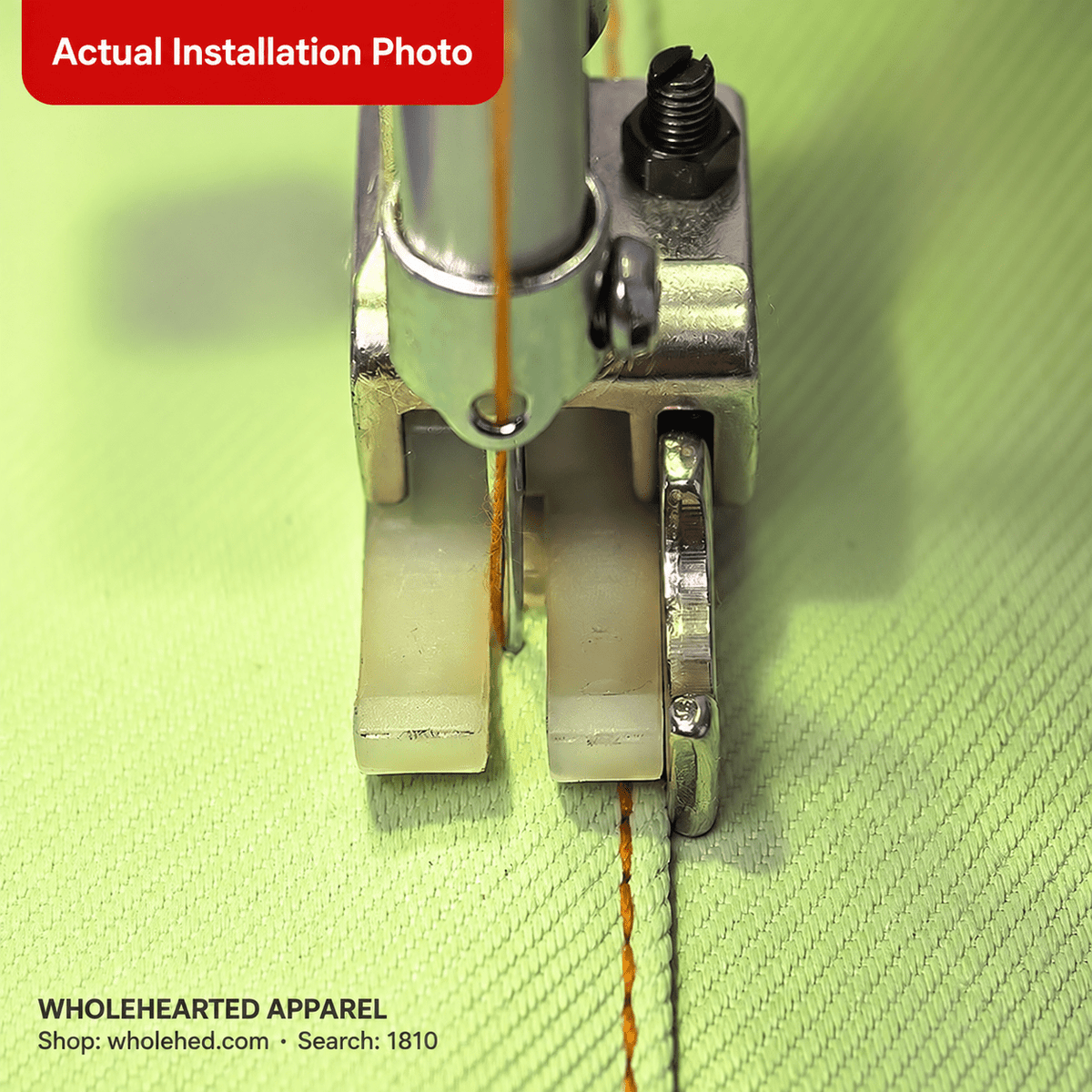 1810★ Double-Stitch High-Low Plastic Presser Foot with Thickened PTFE Sole All-Steel Shank and Adjustable Edge Guide
