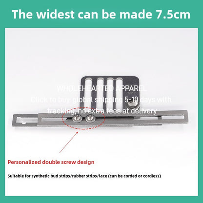 1447★  Sewing machine accessories Flat car pull lace auxiliary device Insert rope Insert strip pull lace webbing Hemp width adjustable multi-function
