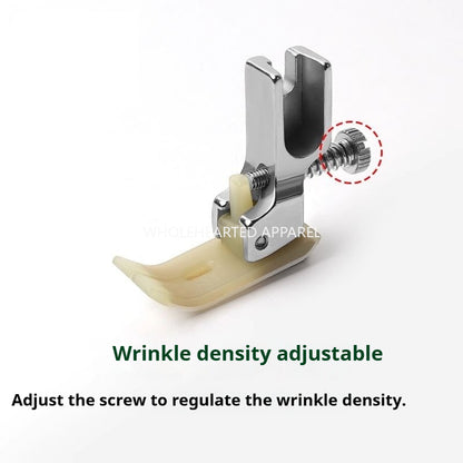 1737★ Lockstitch Machine T955 Adjustable Plastic Shirring Presser Foot All Steel Shank Thickened Teflon Presser Foot Suitable for Thin Medium and Thick Fabrics★