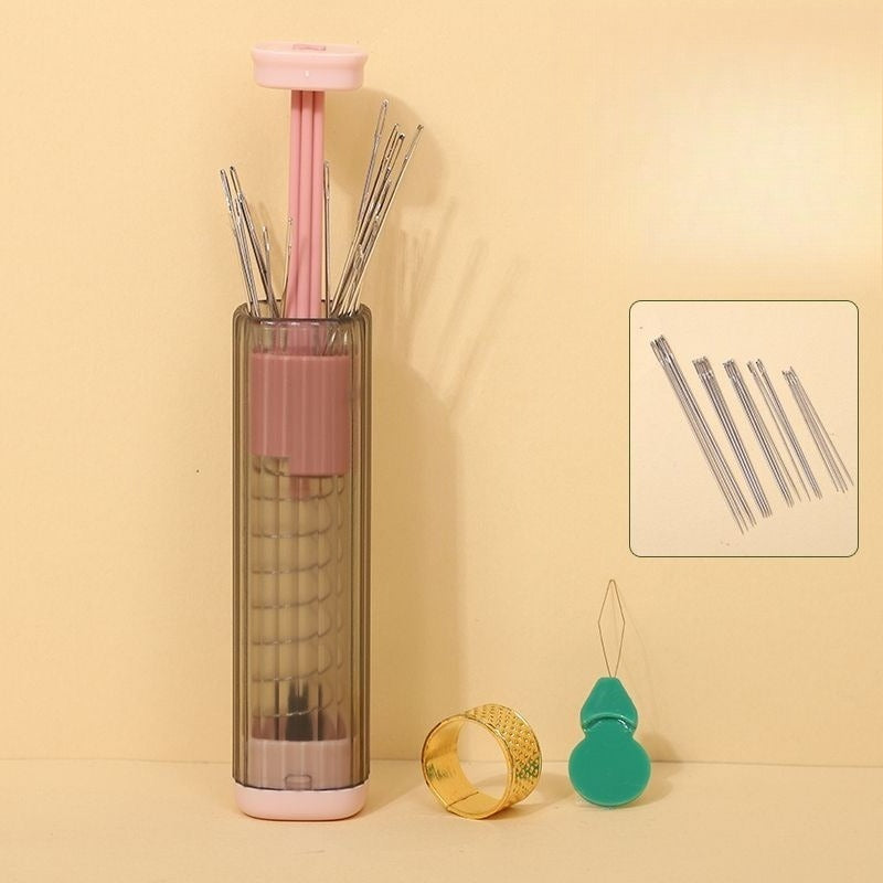 1718★  Hand Sewing Needle Set Press Magnetic Syringe Sewing Clothes Tools Sewing Needle Thickness Needle Storage Syringe Portable★