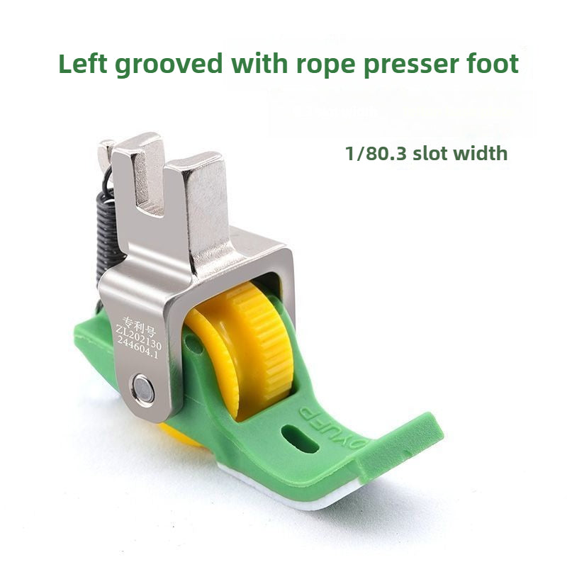 1680★  New flat car Teflon embedded rope roller presser foot P69 with slot embedded rope presser foot sill rope bag rope sewing accessories
