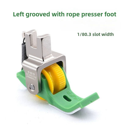 1680★  New flat car Teflon embedded rope roller presser foot P69 with slot embedded rope presser foot sill rope bag rope sewing accessories