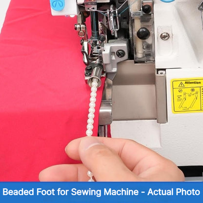 1909★ Four-Thread Overlock Beading Presser Foot, 6mm/8mm, Smooth Bead Sewing★