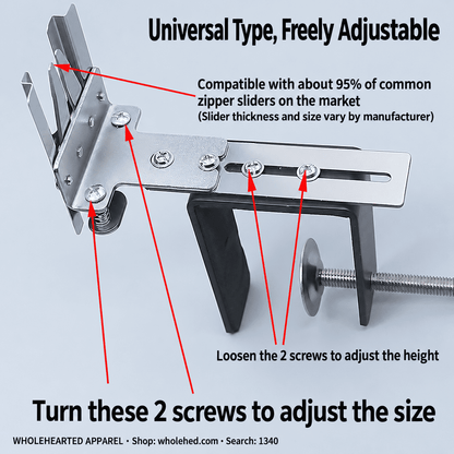 1340★ Universal Zipper Slider Installation Tool, Zipper Pull Threading Clamp and Holder.
