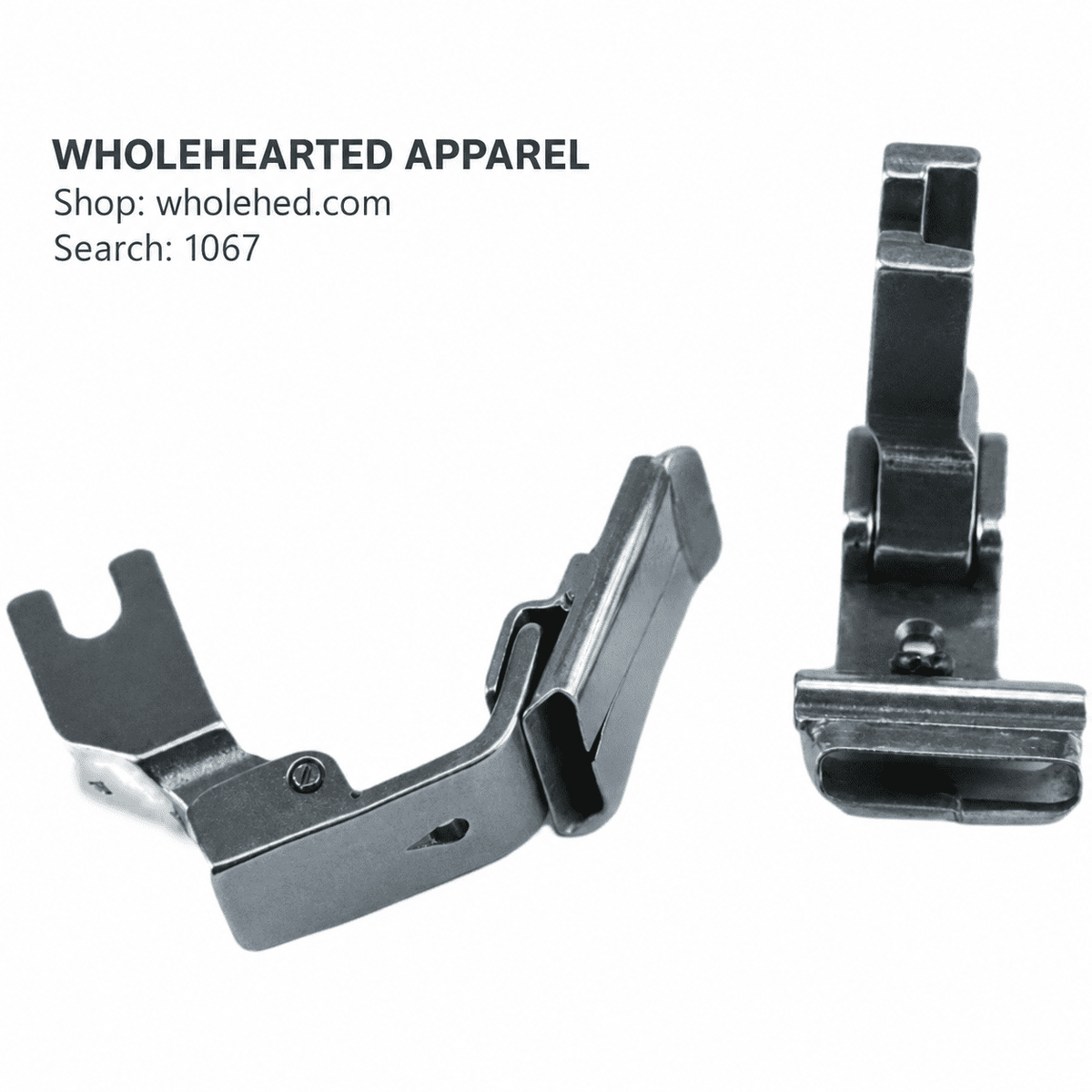 1067★ All-Steel Presser Foot for Computerized Lockstitch Sewing Machines, Back Neck Tape, Webbing and Lace Guide.