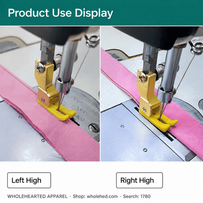 1780★ Yellow Plastic High-Low Presser Foot for Computer Sewing Machine, Topstitching and Waistband Sewing Durable Gold Finish.