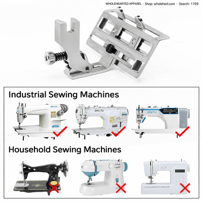 1769★ 3-in-1 Adjustable Wide Tape Binding Presser Foot for Pleating, Gathering, Lace, Webbing and Neckline Binding.