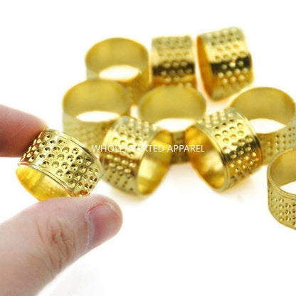 1670★ Dedal engrosado antiguo, dedal de punto de cruz cosido a mano para el hogar, dedal de aro, anillo de costura, anillo protector de dedo de boda★