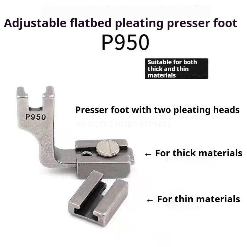 1125★  Sewing machine shrink and fold patchwork presser foot computer flat car wrinkle pumping wrinkle pleated P5W two-layer seam upper flat and lower wrinkle★