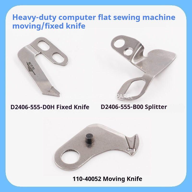 1466★  Authentic Qiangxin computer flat car wire cutting blade, movable knife 110-40052 fixed knife D2406-555-DOH parts★