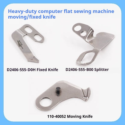 1466★  Authentic Qiangxin computer flat car wire cutting blade, movable knife 110-40052 fixed knife D2406-555-DOH parts★