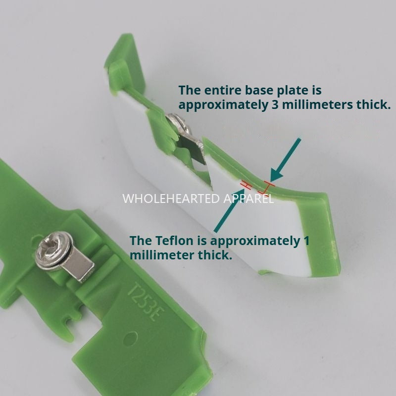 1034★  Thickened Teflon four-wire hemming machine presser foot leather industrial oversewing machine edge car glue presser foot edge locking plastic baseplate★