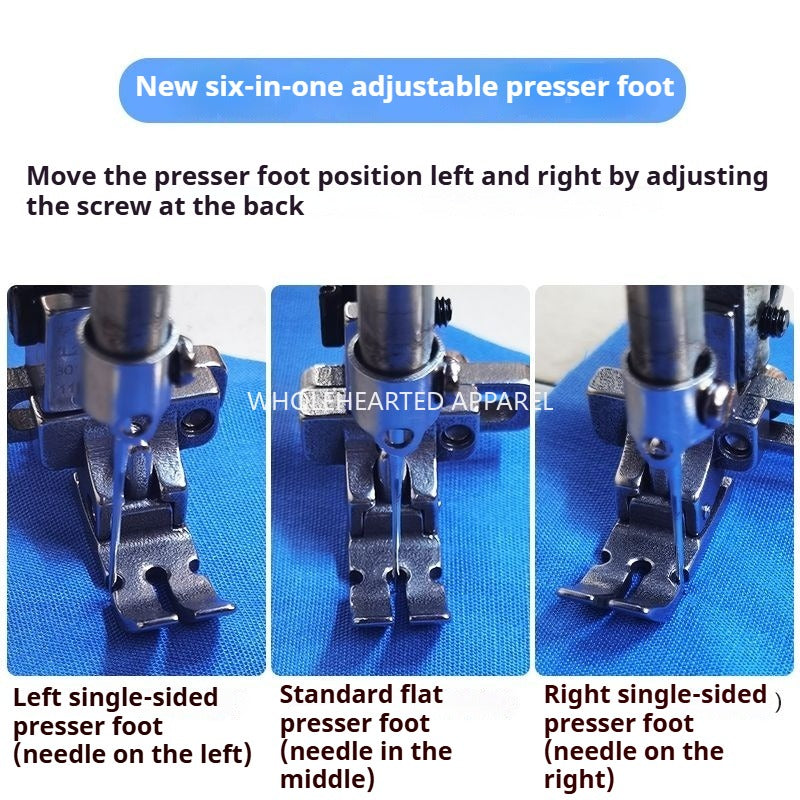 1091★  New flat car six 6-in-1 presser foot multi-function presser foot multi-adjustment left and right unilateral rib positioning wrinkle★