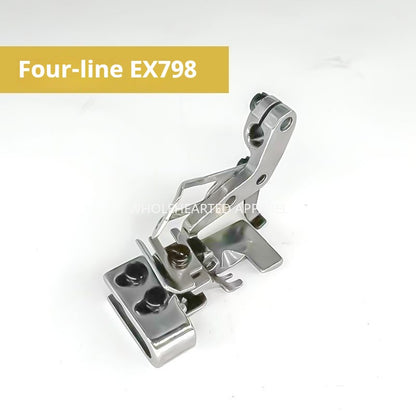 1510★ Machine à copier à quatre et cinq fils, pied presseur anti-froissage à prix réduit, procédé double couche plat supérieur et froissé inférieur, accessoires de machine à verrouillage de bord tout acier★