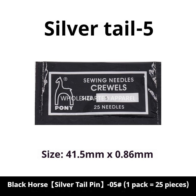 1514★ Aiguilles à broder indiennes authentiques PONY, marque cheval, marque cerf, queue dorée, 25 pièces/sachet★