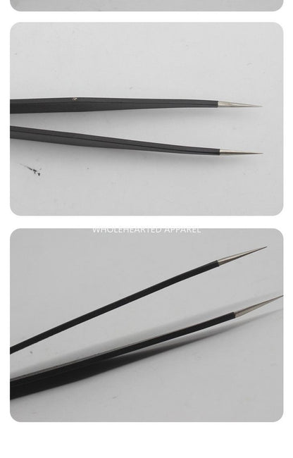 1279★ [Instalación original de fábrica] Pinzas antiestáticas de acero inoxidable Herramientas de costura Pinzas Pinzas antideslizantes gruesas y puntiagudas★