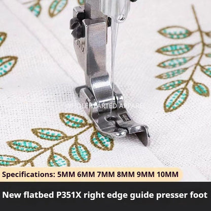 1033★  Flat car P351X right gear foot press car press bright and dark line thick material foot press sewing machine accessories universal★