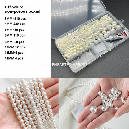1584★  Boutique high-brightness non-porous imitation pearl mixed New Year's jewelry accessories pearl DIY material handmade beaded loose beads★