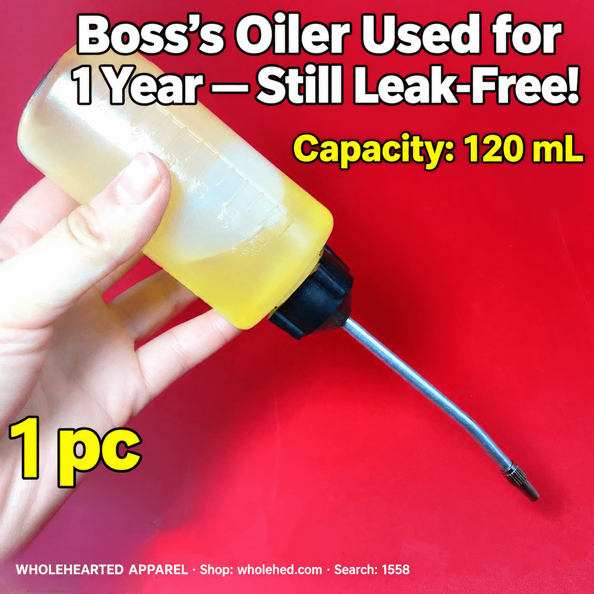 1558★ Botol Minyak Mesin Jahit Impor dengan Corong Logam Presisi untuk Perkakas Listrik, Sepeda, dan Peralatan Rumah Tangga