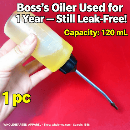 1558★ Botol Minyak Mesin Jahit Impor dengan Corong Logam Presisi untuk Perkakas Listrik, Sepeda, dan Peralatan Rumah Tangga