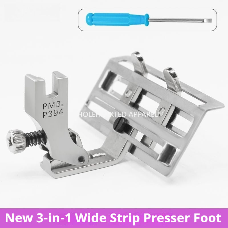 1769★ Pied presseur fronceur large réglable 3 en 1 PMB New P394 pour ruban et garniture★