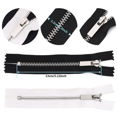 3070  Zipper No. 5 Platinum Metal Closed Tail Short Zipper Head Clothing Luggage Zipper Decorative Zipper