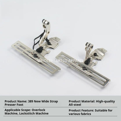 1832★ Wide Tape-Attaching Presser Foot for 4-Thread Overlock Machines, Lace, Webbing, and Elastic★
