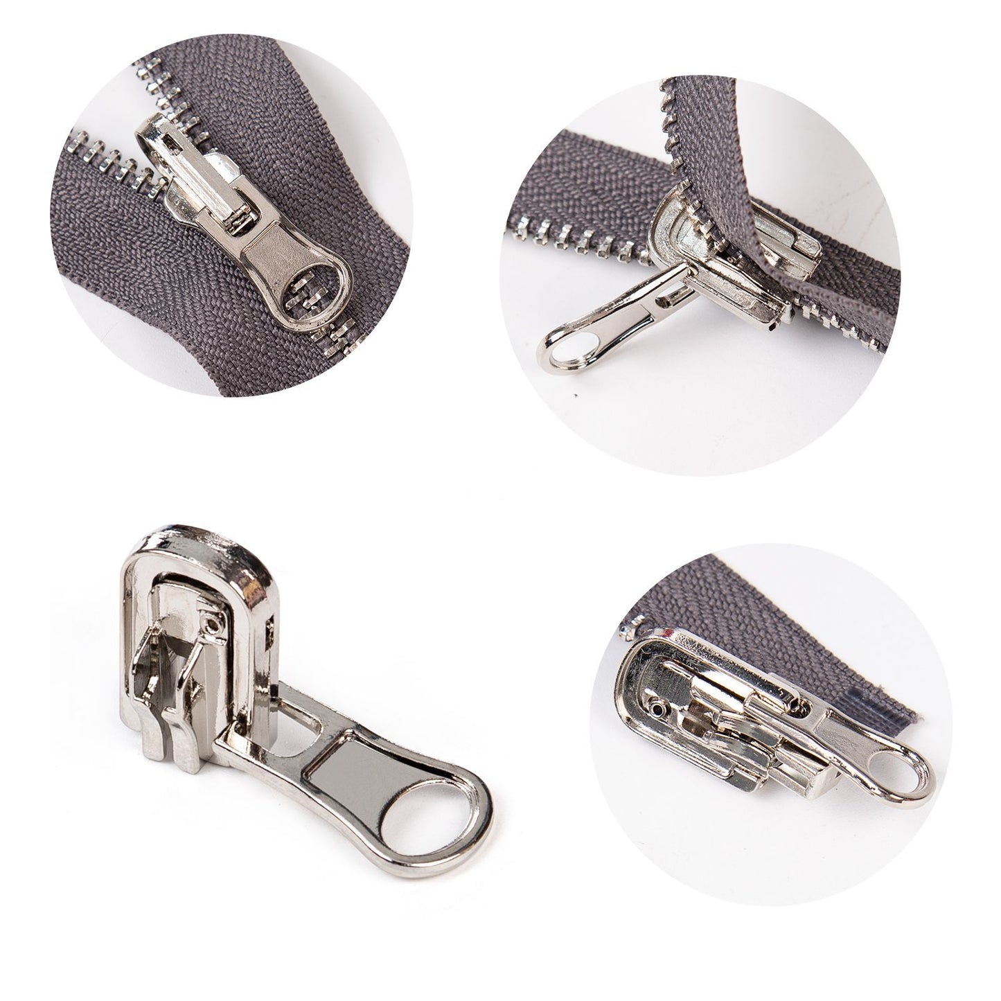 3106  Zipper No. 5 platinum open tail rotating almond head large k head single head double-sided coat trench coat is suitable