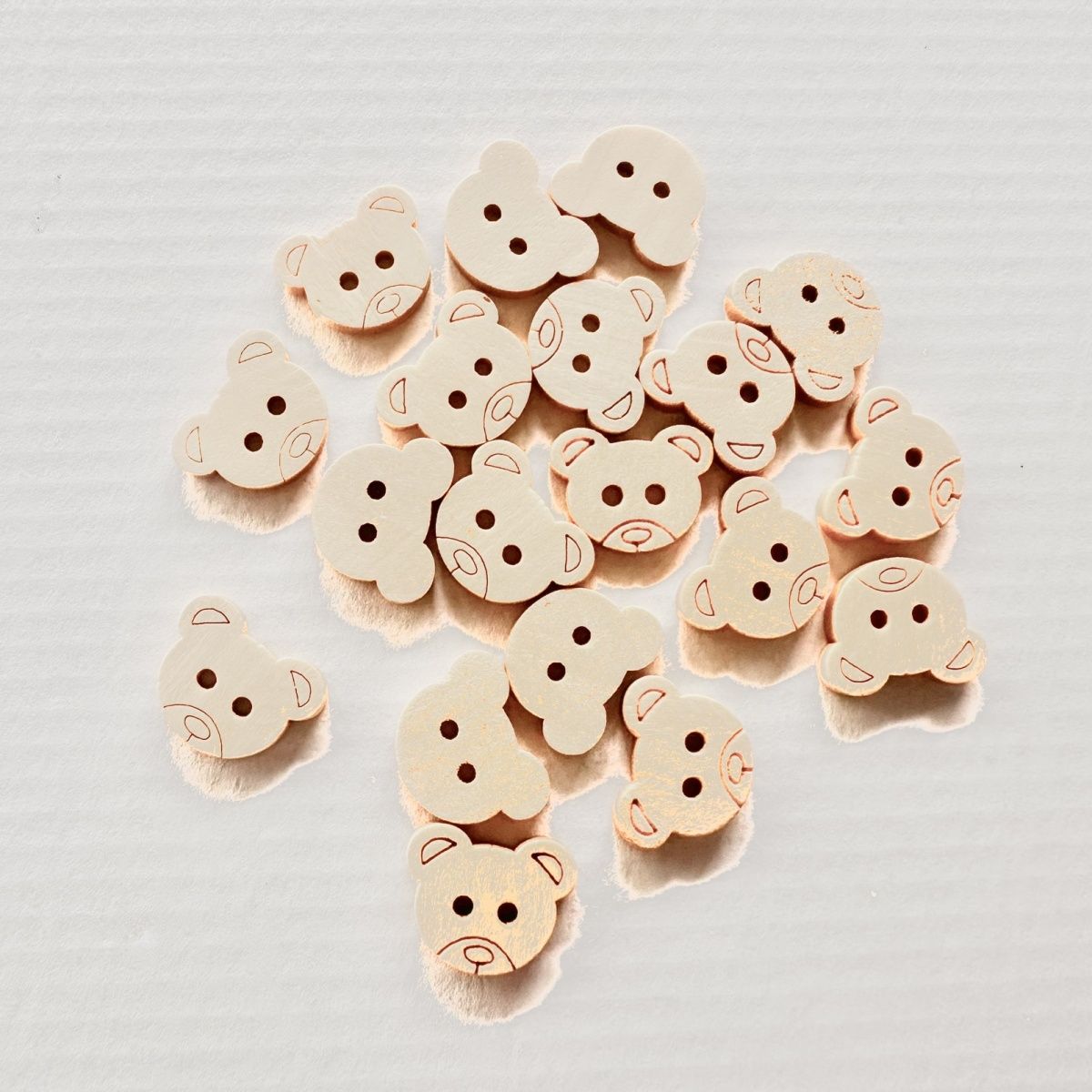 3045  Natural log color bear handmade wooden cartoon button cute baby children's sweater diyDIY decorative button