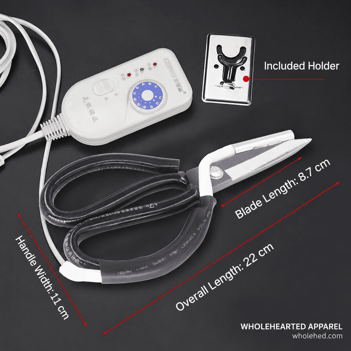 1220★ Electric Hot Scissors with Switch for Label Edge Trimming and Webbing Cutting Heating Tube Type.